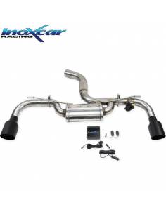 Silencieux échappement arrière Inox 2 sorties X-Race Black avec valve Volkswagen Golf 8 GTi