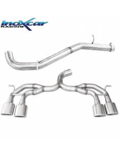 Ligne catback inox sans silencieux sorties Ovales 2x120x80 Volkswagen Golf 7 R