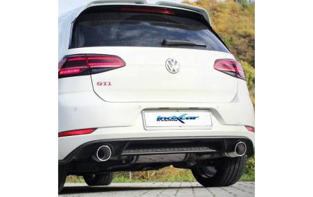 Silencieux échappement Inox 1x1 sortie X-Race avec valve Volkswagen Golf 7.5 GTi