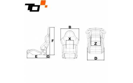 cotes du Siège baquet tubulaire TURN ONE Simili-cuir