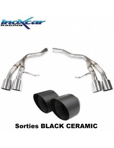 Terminal racing inox sans silencieux sorties Racing Black 2x100 PORSCHE Macan S TDi