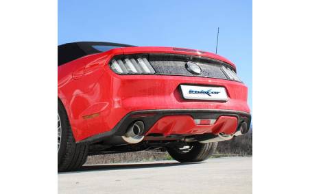 Silencieux échappement Inox 1 sortie Racing D + G 100mm Ford Mustang GT MK6 sur véhicule
