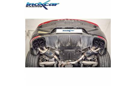 Silencieux échappement Inox avec valve sorties Black PORSCHE Macan S sous véhicule