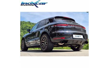 Silencieux échappement Inox avec valve sorties Black PORSCHE Macan S sur véhicule