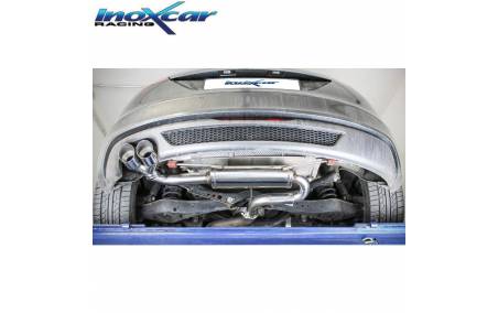 Silencieux échappement Inox 2 sorties Racing 80mm Audi TT 8J 2l0 TFSi sur véhicule
