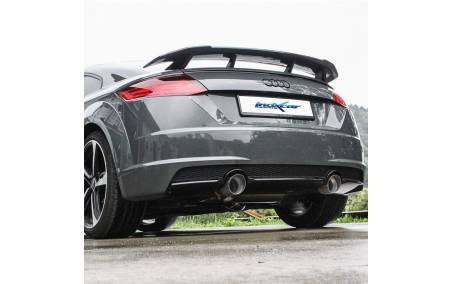 Silencieux échappement Inox avec valve sorties D+G Racing 100mm Audi TT 8S 2l0 TFSi Quattro sur véhicule