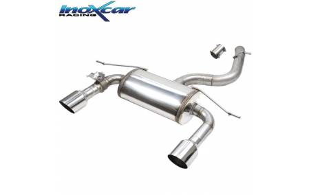Silencieux échappement Inox avec valve sorties D+G Racing 100mm Audi TT 8S 2l0 TFSi Quattro