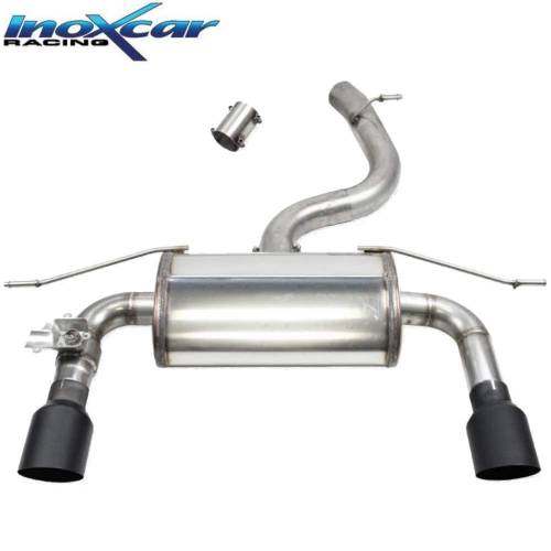 Silencieux échappement Inox avec valve sorties D+G Racing Black 100mm Audi TT 8S 2l0 TFSi Quattro