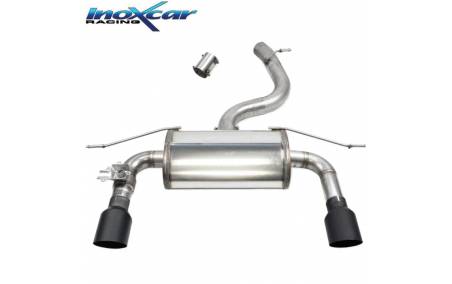 Silencieux échappement Inox avec valve sorties D+G Racing Black 100mm Audi TT 8S 2l0 TFSi Quattro