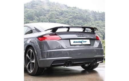 Silencieux échappement Inox avec valve sorties D+G Racing Black 100mm Audi TT 8S 2l0 TFSi Quattro sur véhicule