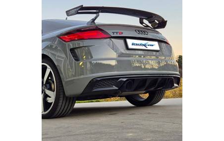 Silencieux échappement Inox sorties D+G Racing Black 100mm Audi TT 8S 45TFSi 2l0 Quattro sur le véhicule