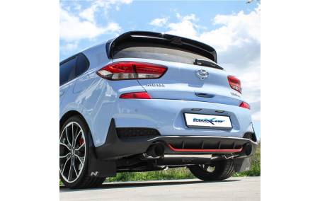 Silencieux échappement Inox avec valve sorties D+G Racing Black 100mm Hyundai i30 N 2l0 sur véhicule
