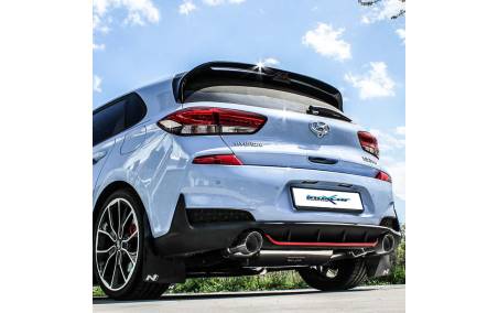 Silencieux échappement Inox avec valve sorties D+G Racing 100mm Hyundai i30 N 2l0 sur véhicule