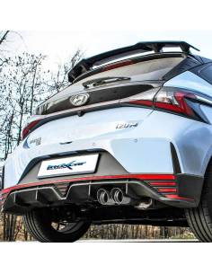 Silencieux échappement Inox avec valve sorties Racing 90mm Hyundai i20 N 1l6 Turbo 2