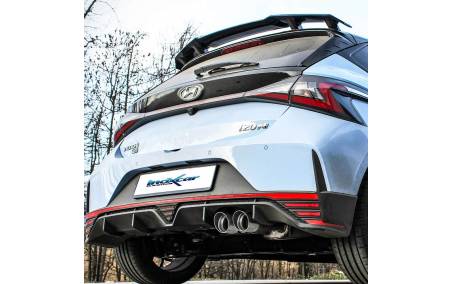 Silencieux échappement Inox avec valve sorties Racing 90mm Hyundai i20 N 1l6 Turbo sur véhicule