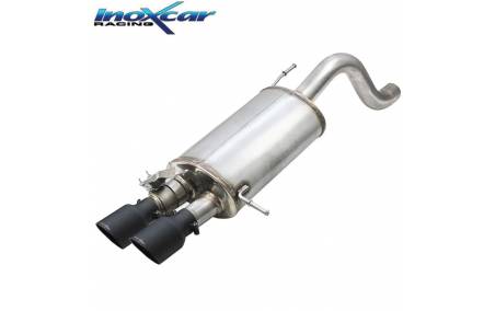 Silencieux échappement Inox avec valve sorties Racing Black 90mm Hyundai i20 N 1l6 Turbo