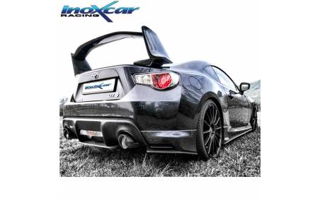 Silencieux échappement Inox avec valve sorties D+G Racing 102mm Toyota GT86 sur vehicule