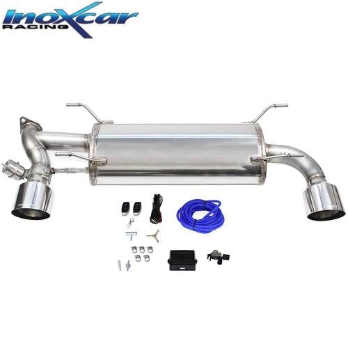 Silencieux échappement Inox avec valve sorties D+G Racing 114mm Toyota GT86