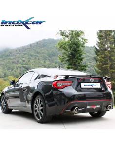 Silencieux échappement Inox avec valve sorties D+G Racing 114mm Toyota GT86 2l0i 2