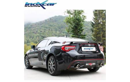 Silencieux échappement Inox avec valve sorties D+G Racing 114mm Toyota GT86 2l0i sur véhicule