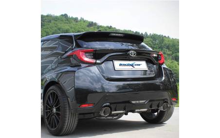 Terminal racing Inox sans silencieux sorties D+G Toyota Yaris GR 1l6 sur véhicule
