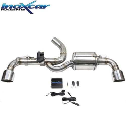 Silencieux échappement Inox avec valve sorties D+G Racing 100mm Toyota Yaris GR 1l6 Tube 65mm