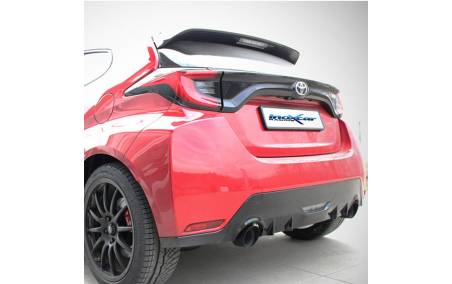 Silencieux échappement Inox sorties D+G Racing Black 100mm Toyota Yaris GR 1l6 Tube 70mm sur véhicule