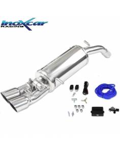 Silencieux échappement Inox avec valve sorties Racing 2x80mm DS3 1l6 16v Turbo