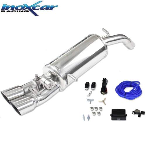 Silencieux échappement Inox avec valve sorties Racing 2x80mm DS3 1l6 16v Turbo