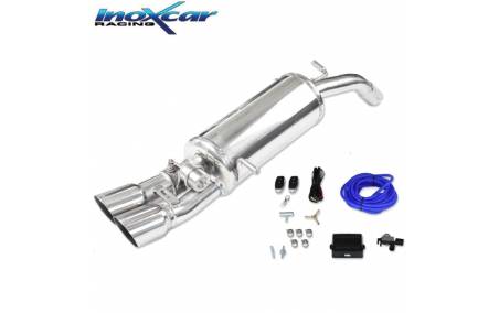 Silencieux échappement Inox avec valve sorties Racing 2x80mm DS3 1l6 16v Turbo