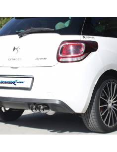 Silencieux échappement Inox sorties Racing 2x80mm DS3 1l6 THP 2