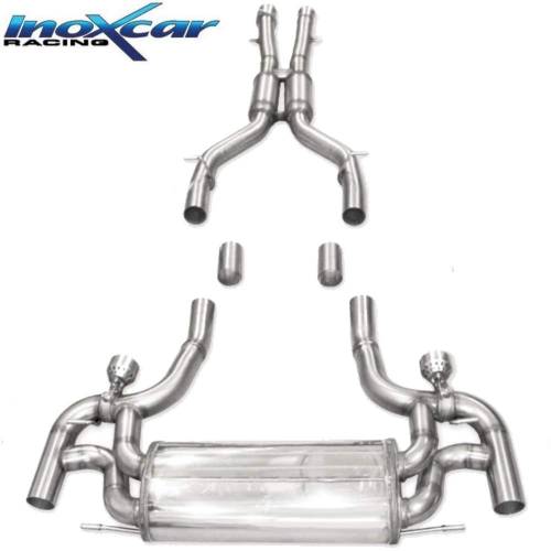 Ligne échappement catback Inox avec valves Mercedes SLS AMG