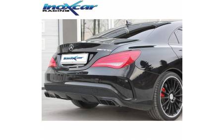 Terminal racing Inox sans silencieux Mercedes CLA 45 AMG sur véhicule