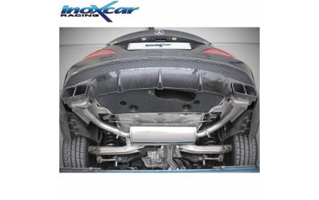 Silencieux échappement Inox Mercedes CLA 45 AMG dessous véhicule