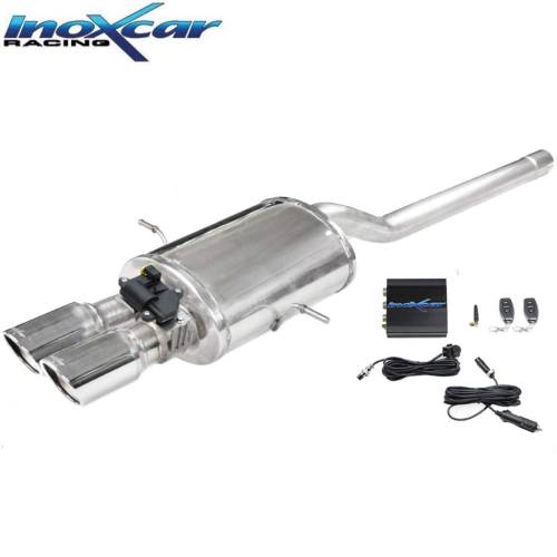 Silencieux échappement Inox avec valve sorties X-Race 2x80mm Mini Cooper S R56 1l6