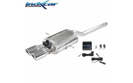 Silencieux échappement Inox avec valve sorties X-Race 2x80mm Mini Cooper S R56 1l6
