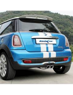 Silencieux échappement Inox avec valve sorties X-Race 2x80mm Mini Cooper S R56 1l6 2