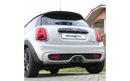Silencieux échappement Inox sorties Racing 2x90mm Mini Cooper SD F56 2l0 D sur véhicule