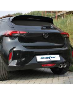 Silencieux échappement Inox sortie Racing 2x80mm Opel Corsa F 1l2 T GS-Line 2