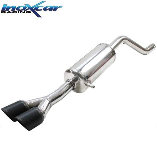 Silencieux échappement Inox sortie Racing Black 2x80mm Opel Corsa F 1l2 T GS-Line