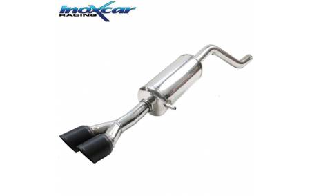 Silencieux échappement Inox sortie Racing Black 2x80mm Opel Corsa F 1l2 T GS-Line