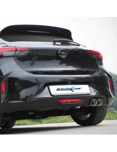 Silencieux échappement Inox sortie X-Race 2x80mm Opel Corsa F 1l2 T GS-Line 2