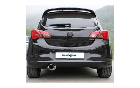 Silencieux échappement Inox sortie X-Race 100mm Opel Corsa E GSi sur véhicule