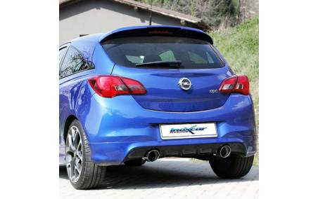 Terminal échappement Racing Inox sortie D+G 102mm Opel Corsa E OPC sur véhicule