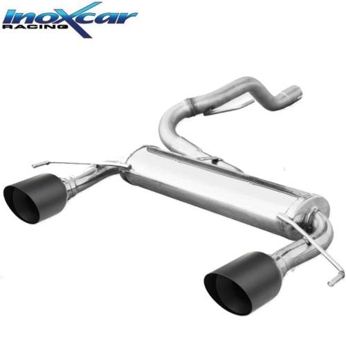 Silencieux échappement Inox sortie Racing Black D+G 100mm Opel Corsa E OPC