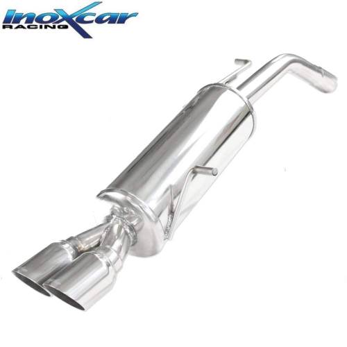 Silencieux échappement arrière Inox 2 sorties Racing 80mm PEUGEOT 207 GTi