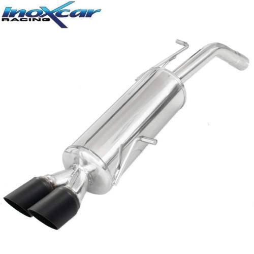 Silencieux échappement Inox 2 sorties Racing Black 80mm PEUGEOT 207 GTi