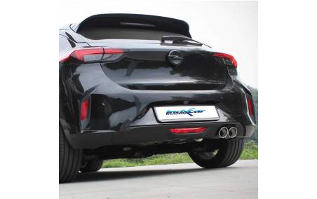Echappement Inox sortie Racing 2x80mm Opel Corsa F 1l2T GS-Line
