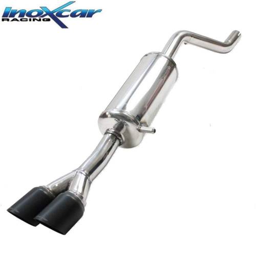 Silencieux échappement Inox sortie Racing Black 2x80mm Opel Corsa F 1l2T GS-Line