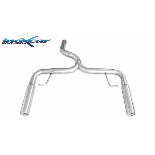 Terminal échappement Racing Inox 1 sortie D+G 80mm RENAULT Clio 3 RS Gordini